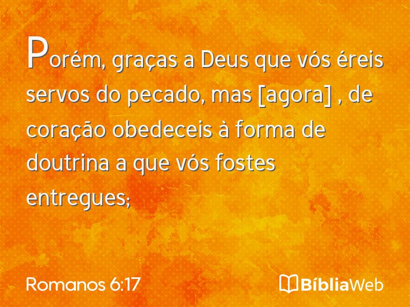 Romanos 6:17 em imagem para compartilhar