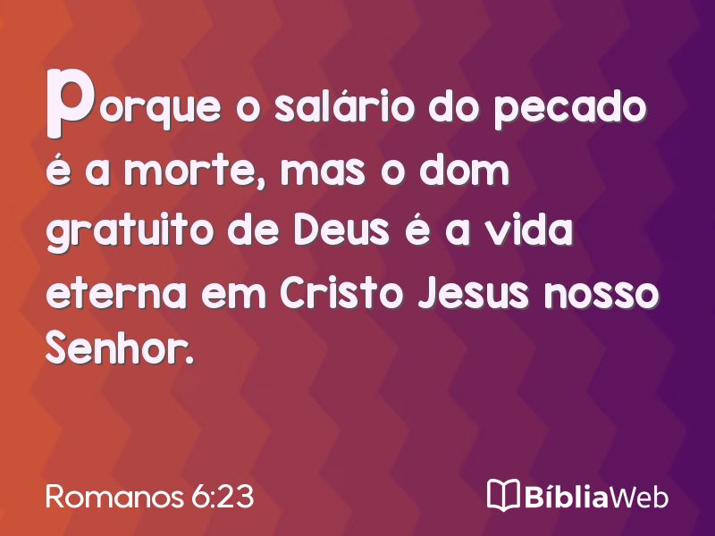 Romanos 6:23 em imagem para compartilhar