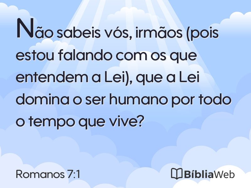 Romanos 7:1 em imagem para compartilhar