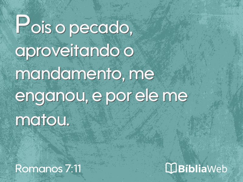 Romanos 7:11 em imagem para compartilhar
