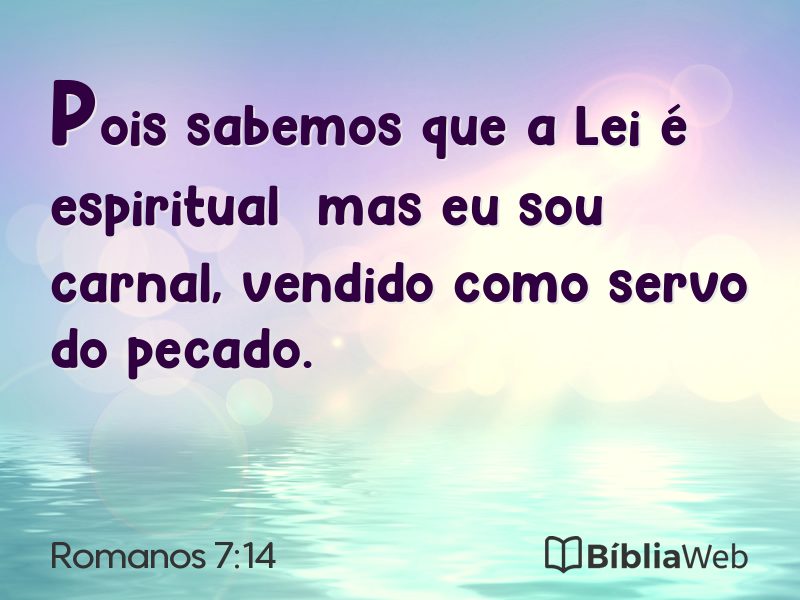 Romanos 7:14 em imagem para compartilhar