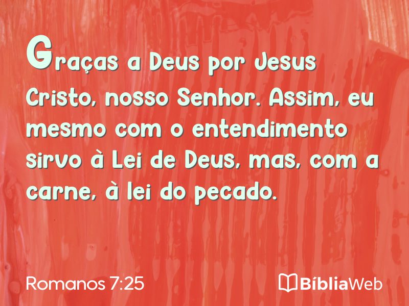 Romanos 7:25 em imagem para compartilhar