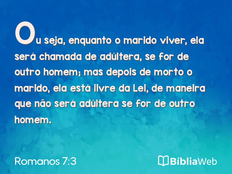 Romanos 7:3 em imagem para compartilhar