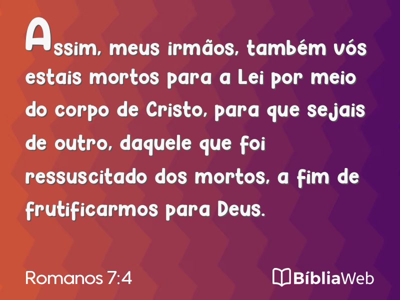 Romanos 7:4 em imagem para compartilhar