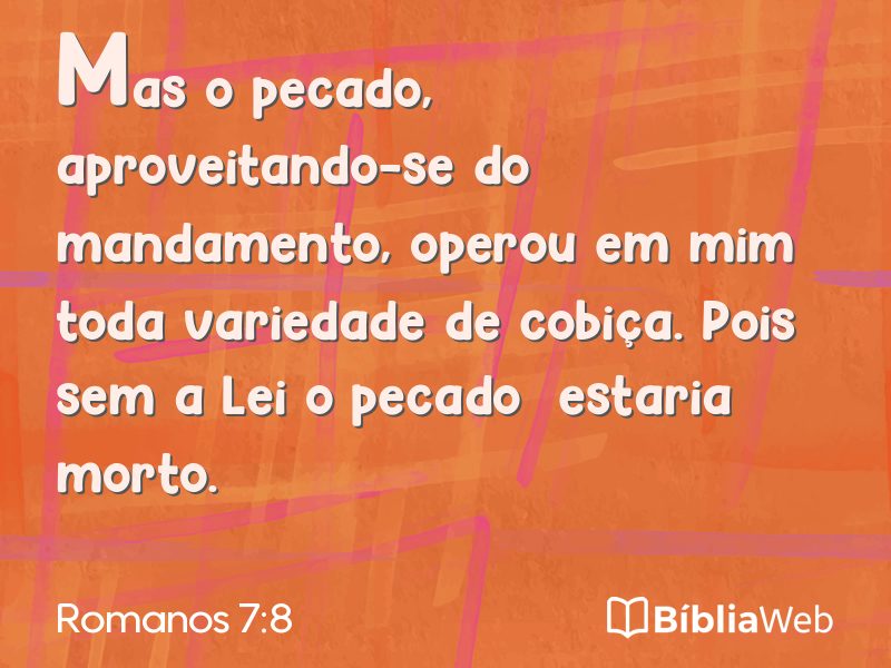 Romanos 7:8 em imagem para compartilhar