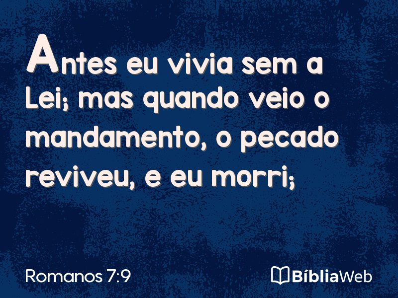 Romanos 7:9 em imagem para compartilhar