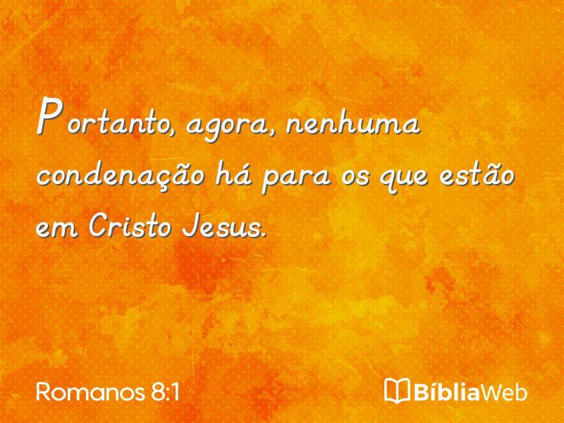 Romanos 8:1 em imagem para compartilhar