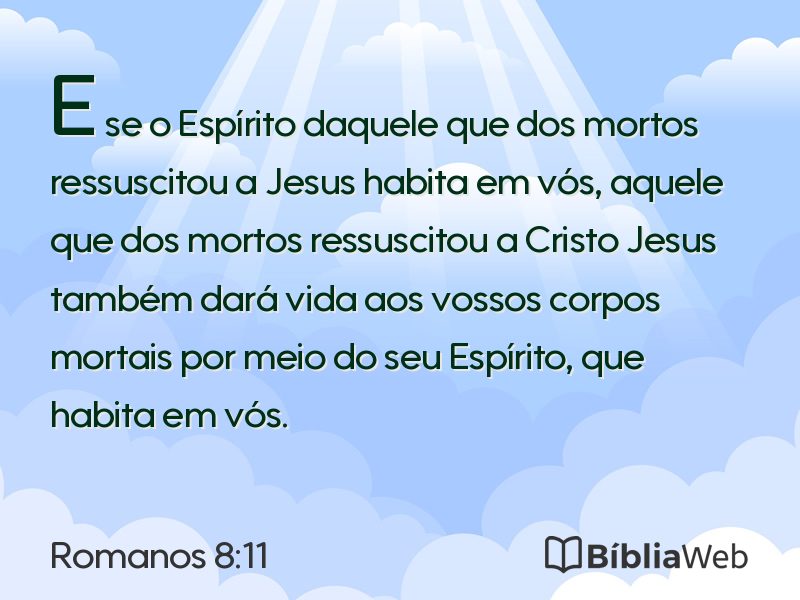 Romanos 8:11 em imagem para compartilhar