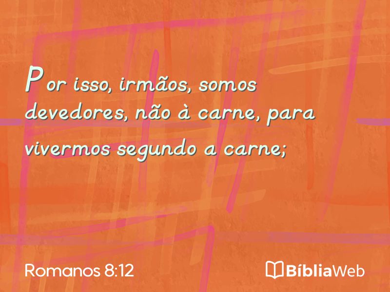 Romanos 8:12 em imagem para compartilhar