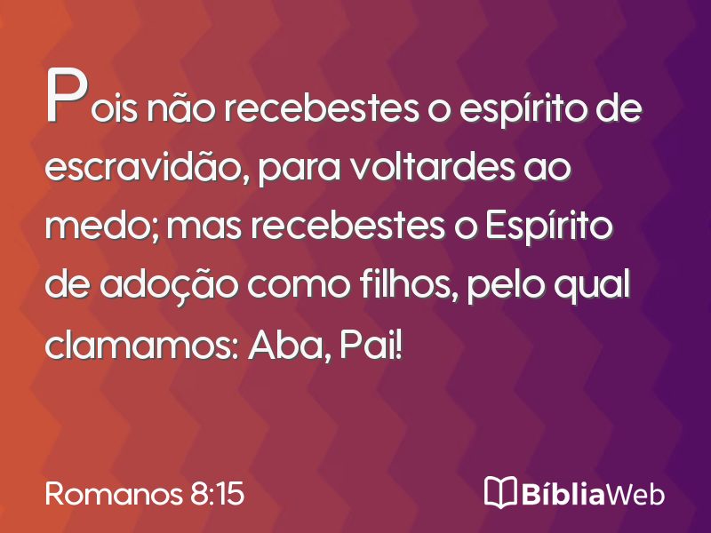 Romanos 8:15 em imagem para compartilhar