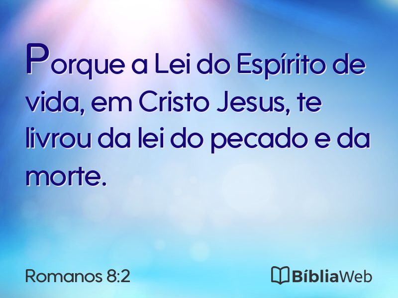 Romanos 8:2 em imagem para compartilhar