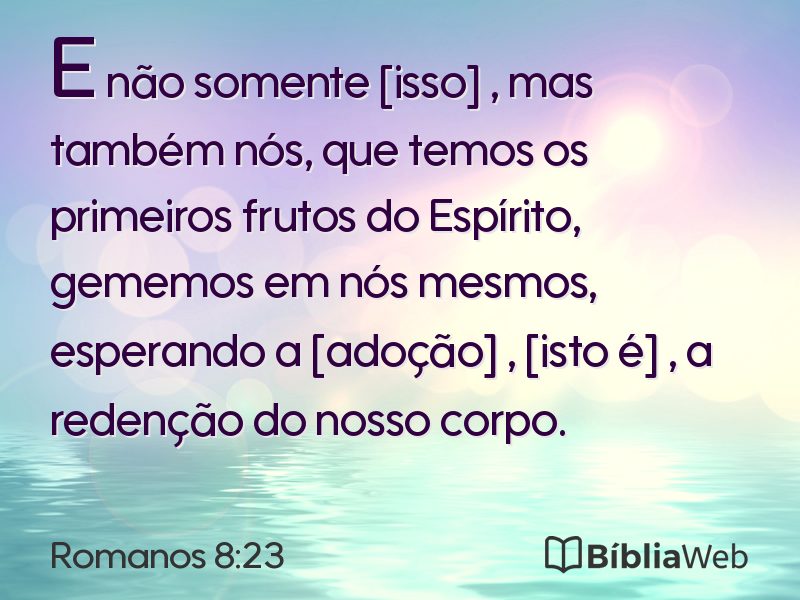 Romanos 8:23 em imagem para compartilhar