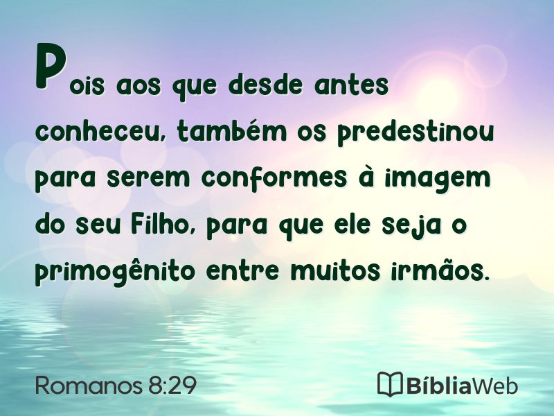 Romanos 8:29 em imagem para compartilhar