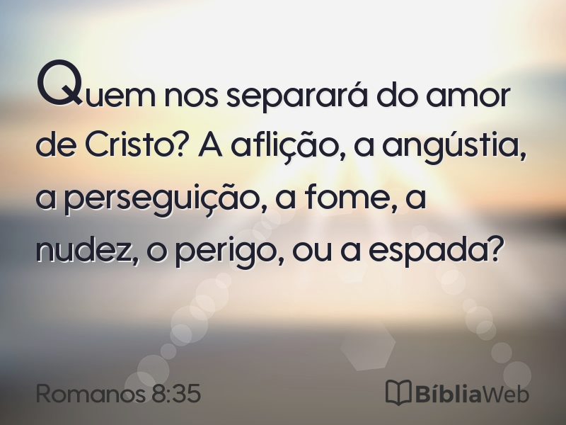 Romanos 8:35 em imagem para compartilhar