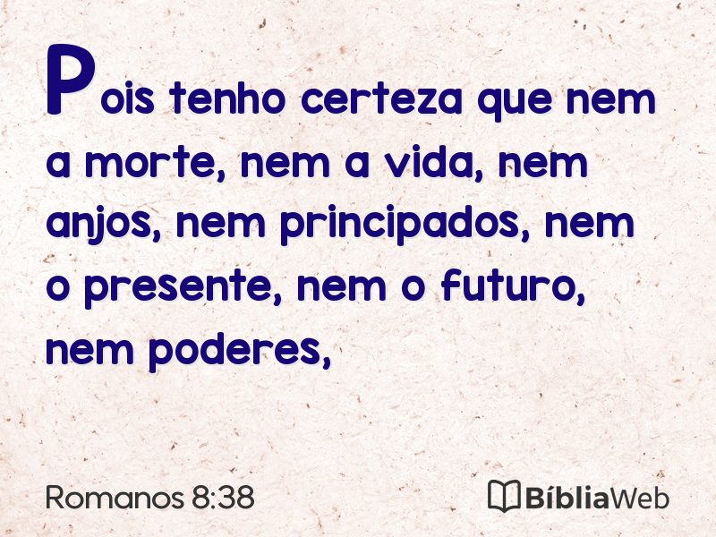 Romanos 8:38 em imagem para compartilhar