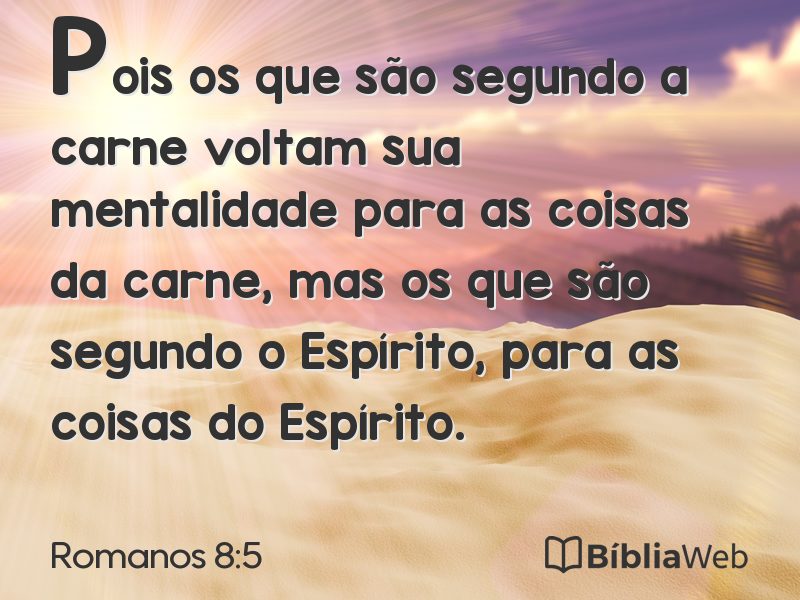 Romanos 8:5 em imagem para compartilhar