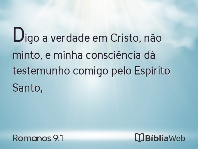 Romanos 9:1 em imagem para compartilhar