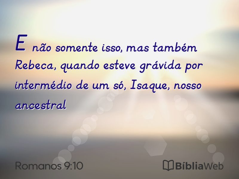 Romanos 9:10 em imagem para compartilhar