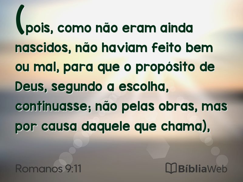 Romanos 9:11 em imagem para compartilhar
