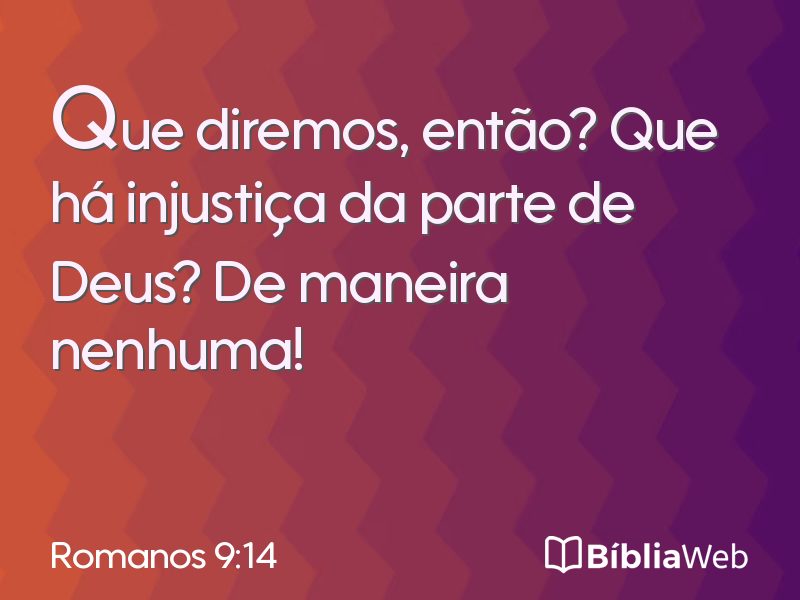 Romanos 9:14 em imagem para compartilhar