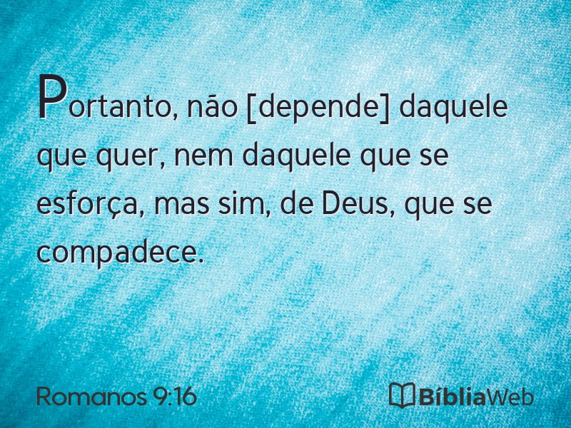Romanos 9:16 em imagem para compartilhar