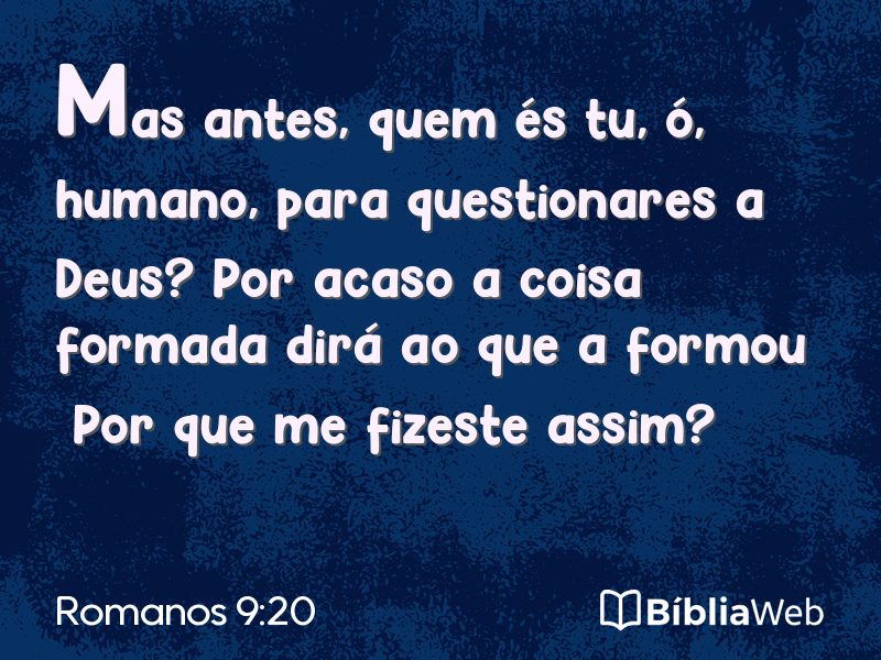 Romanos 9:20 em imagem para compartilhar