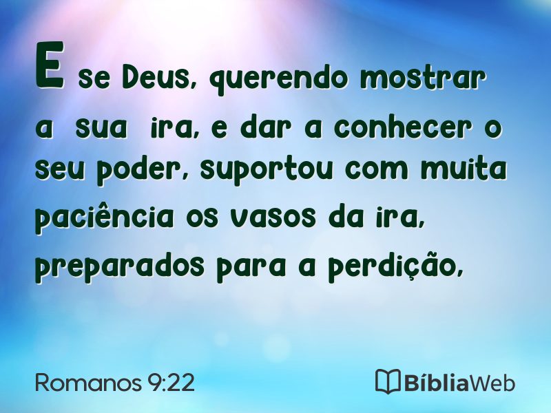 Romanos 9:22 em imagem para compartilhar