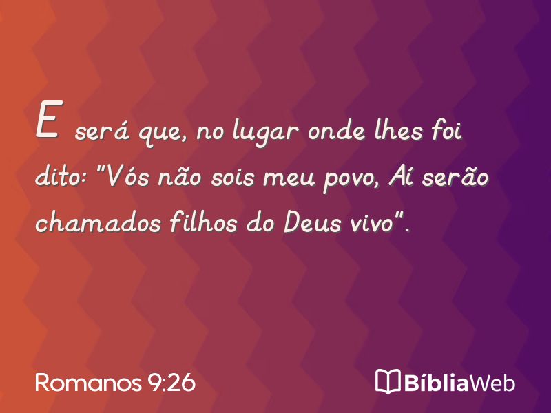 Romanos 9:26 em imagem para compartilhar