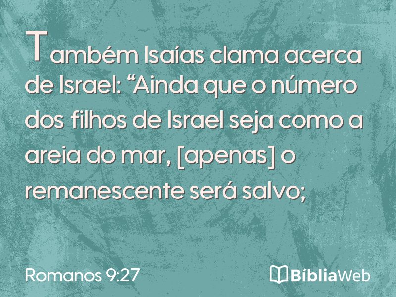 Romanos 9:27 em imagem para compartilhar