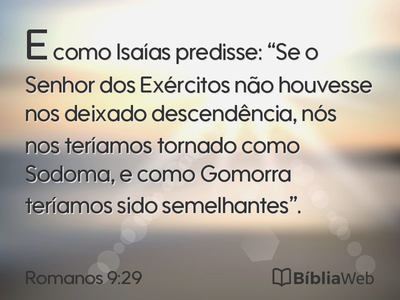 Romanos 9:29 em imagem para compartilhar