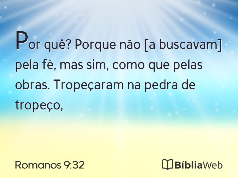 Romanos 9:32 em imagem para compartilhar