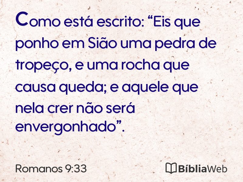 Romanos 9:33 em imagem para compartilhar