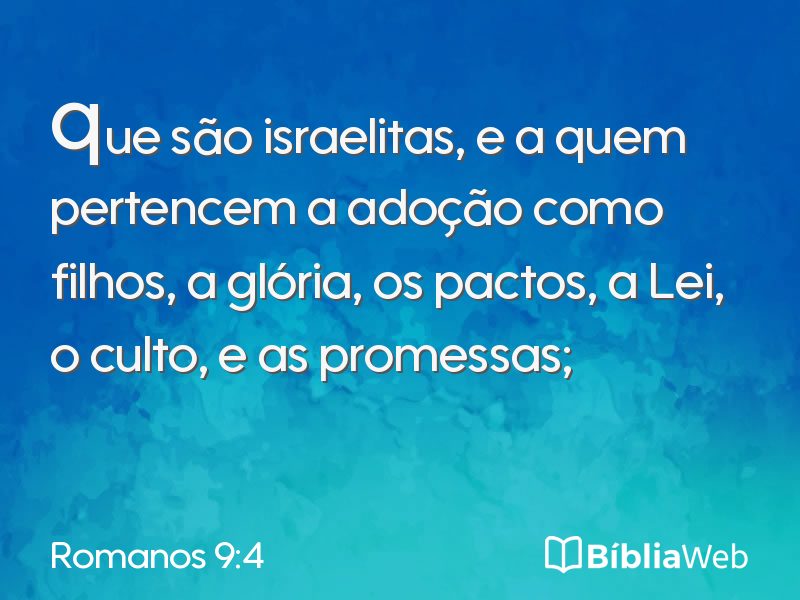 Romanos 9:4 em imagem para compartilhar