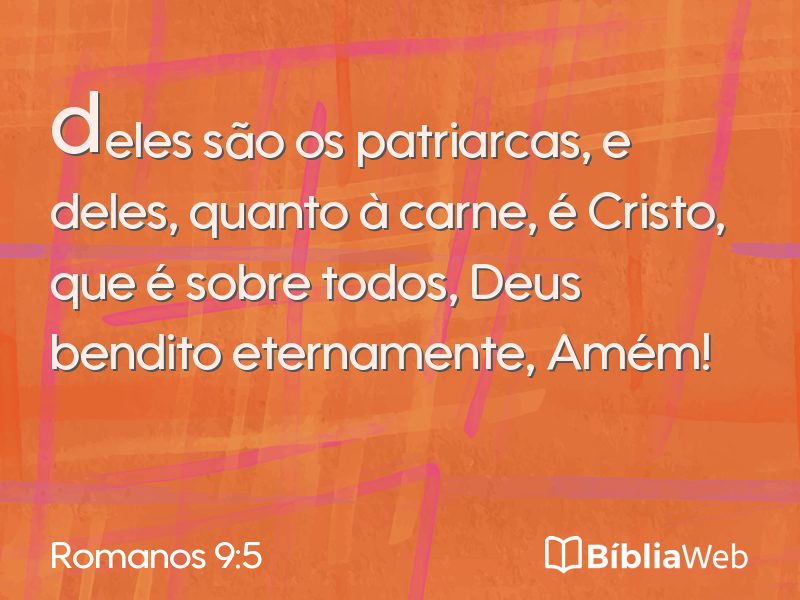 Romanos 9:5 em imagem para compartilhar