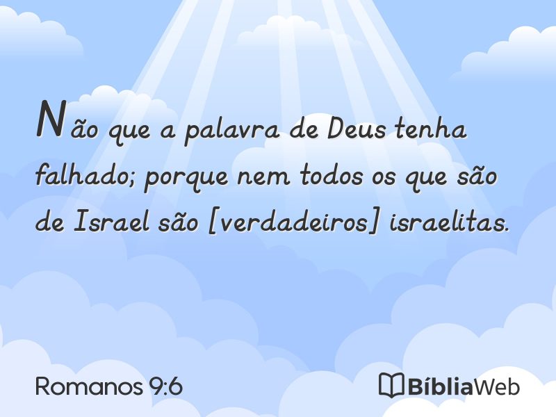 Romanos 9:6 em imagem para compartilhar