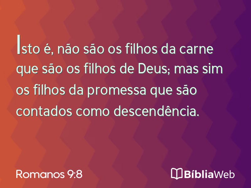 Romanos 9:8 em imagem para compartilhar