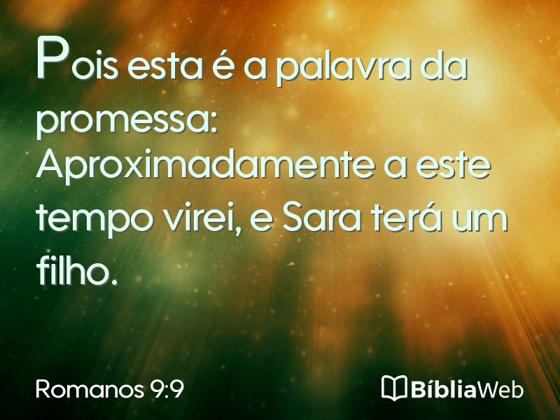 Romanos 9:9 em imagem para compartilhar