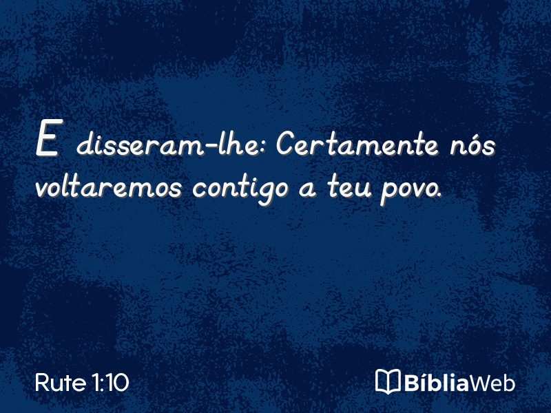 Rute 1:10 em imagem para compartilhar