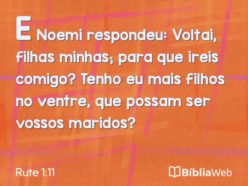 Rute 1:11 em imagem para compartilhar