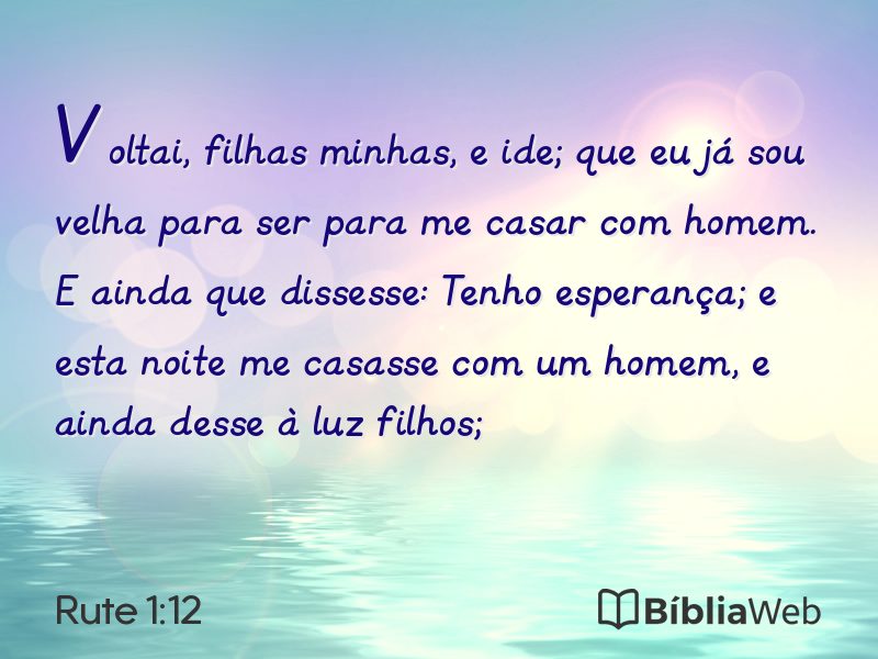 Rute 1:12 em imagem para compartilhar