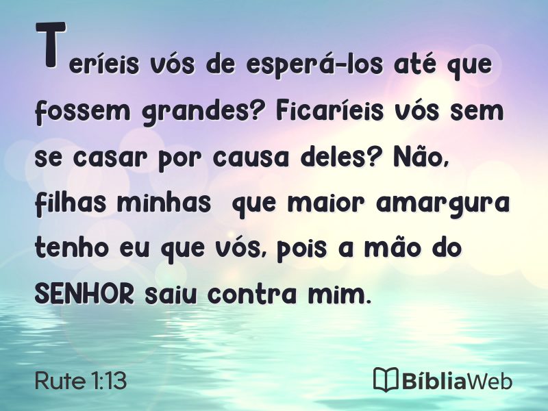 Rute 1:13 em imagem para compartilhar