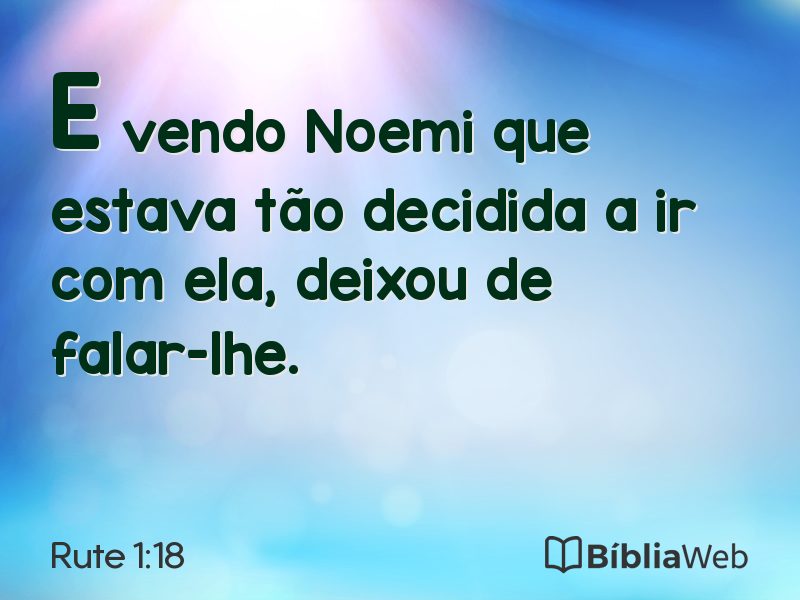 Rute 1:18 em imagem para compartilhar