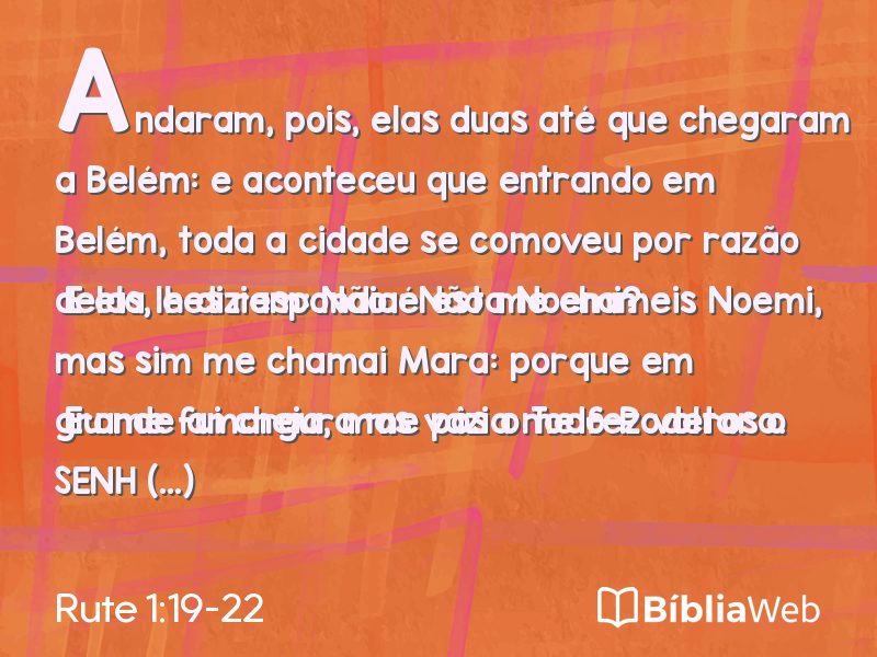 Rute 1:19-22 em imagem para compartilhar