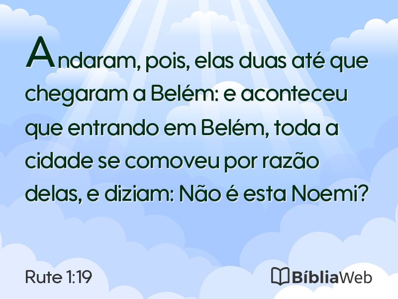 Rute 1:19 em imagem para compartilhar