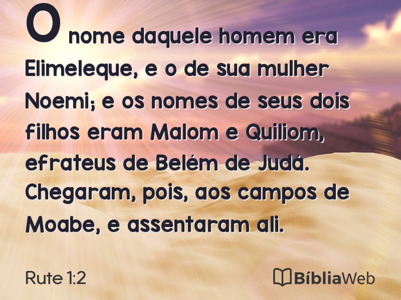 Rute 1:2 em imagem para compartilhar