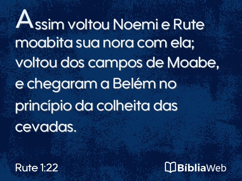 Rute 1:22 em imagem para compartilhar