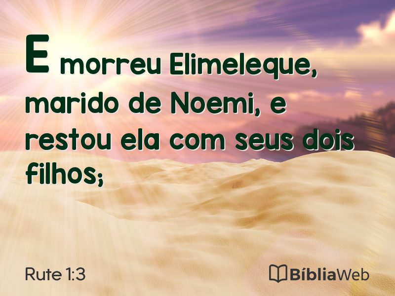 Rute 1:3 em imagem para compartilhar