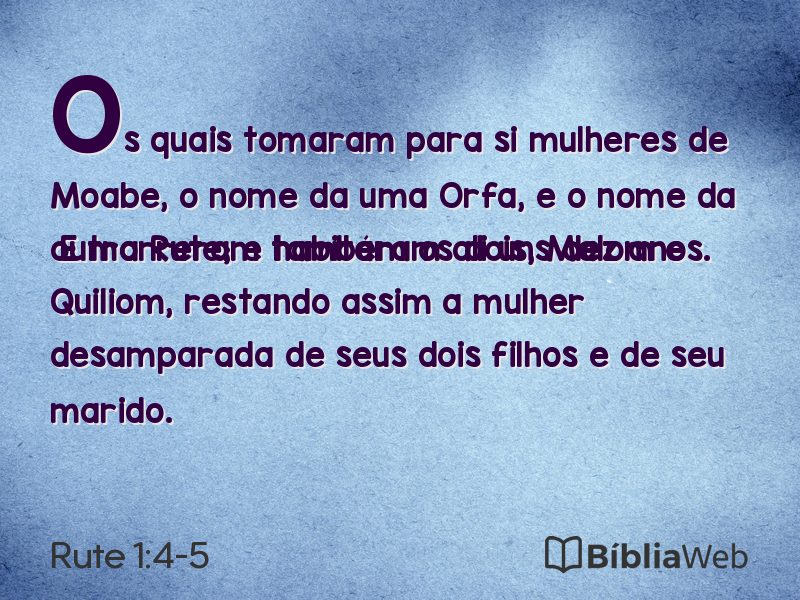 Rute 1:4-5 em imagem para compartilhar