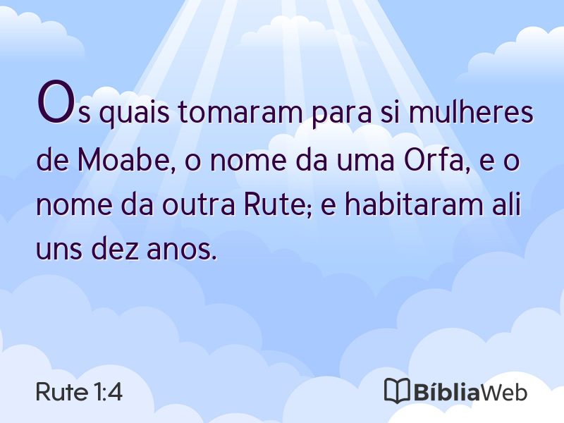 Rute 1:4 em imagem para compartilhar