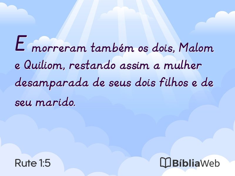 Rute 1:5 em imagem para compartilhar